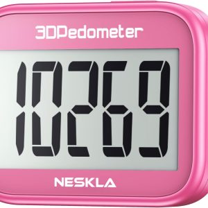 3D Pedometer, Simple Step Counter with Large LCD Display for Walking